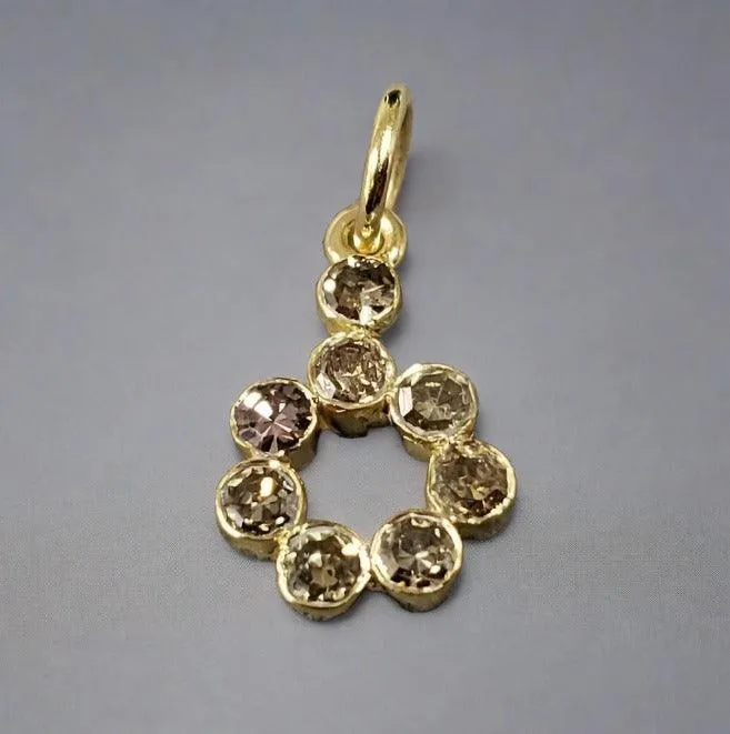 14k Gold Brown Diamond Pendant Necklace