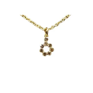 14k Gold Brown Diamond Pendant Necklace