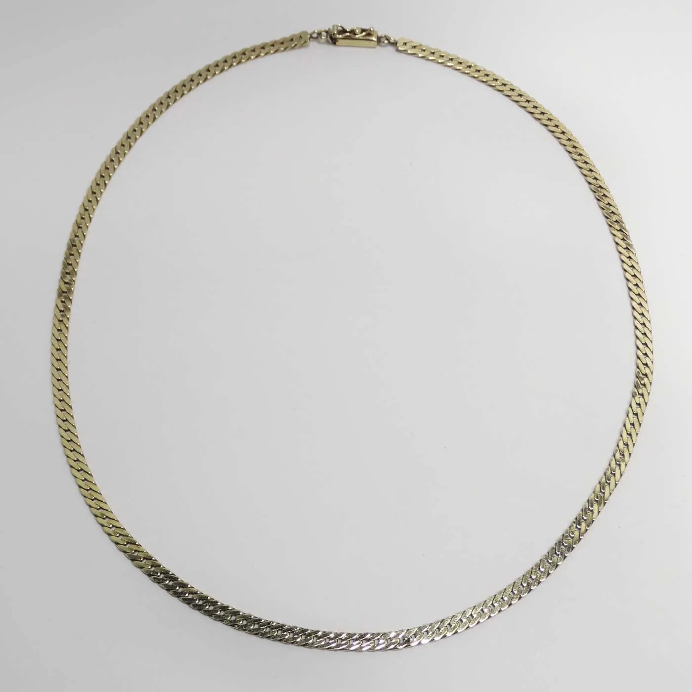 14K Solid Gold 1980s Chain Necklace