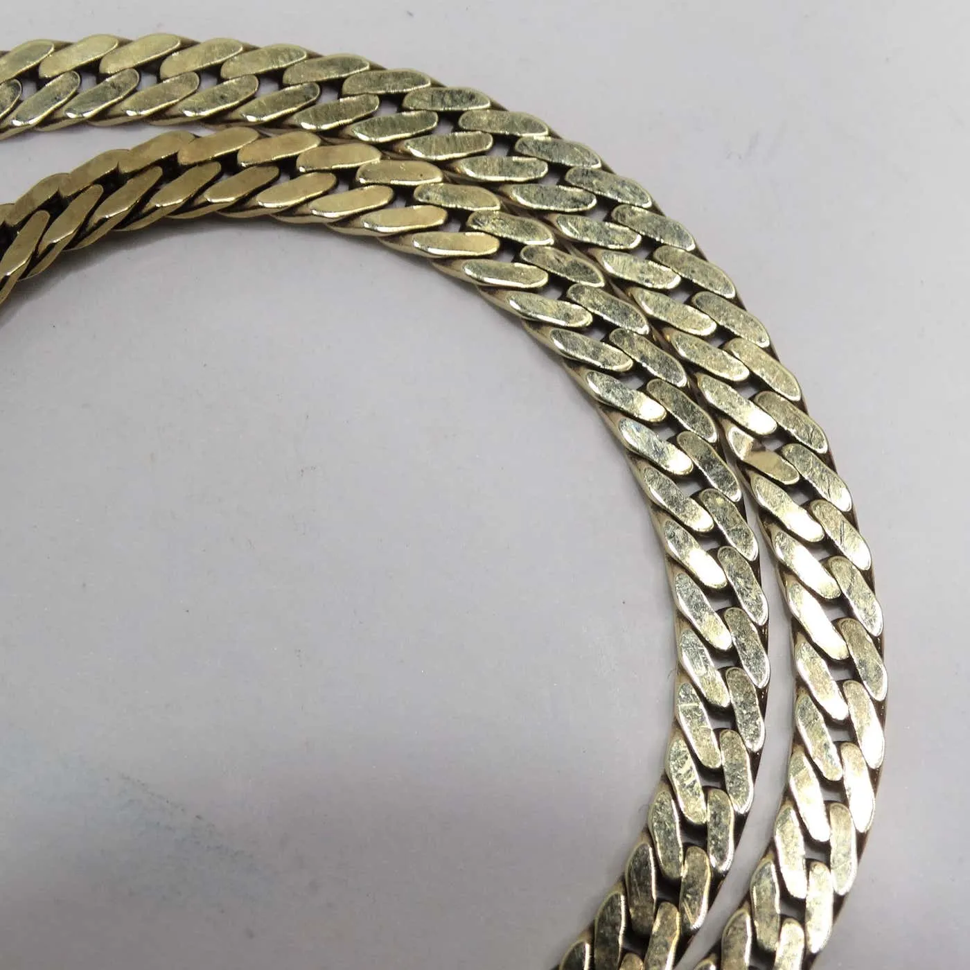 14K Solid Gold 1980s Chain Necklace