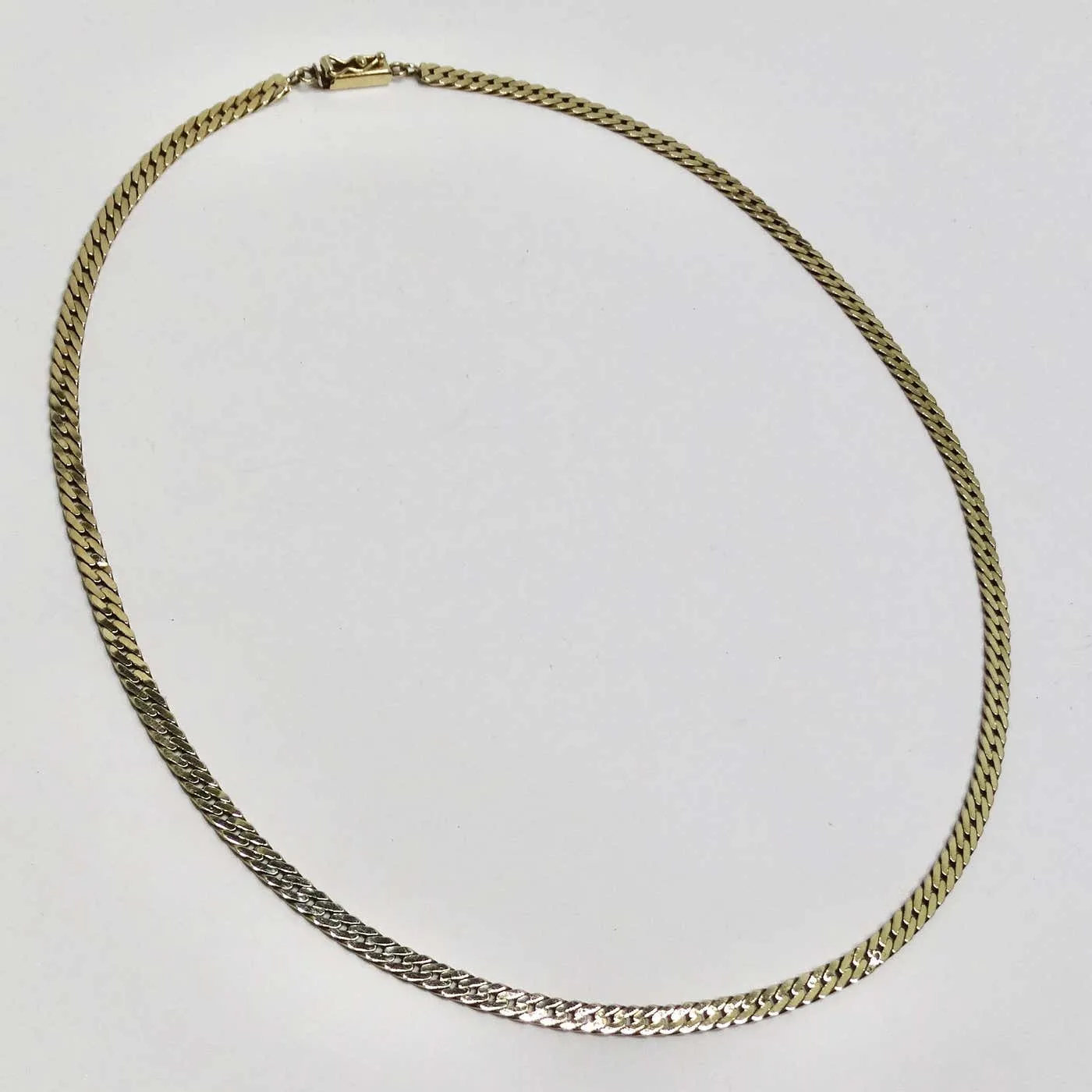 14K Solid Gold 1980s Chain Necklace