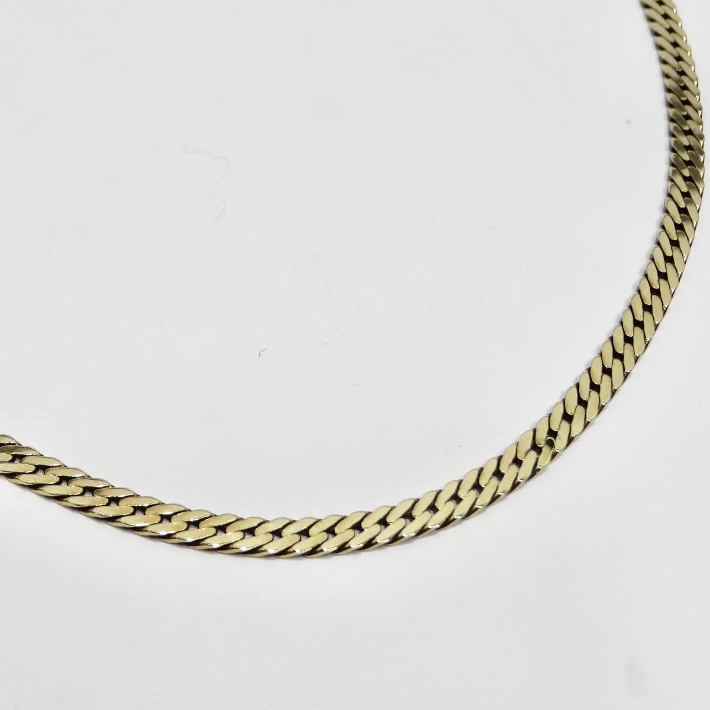 14K Solid Gold 1980s Chain Necklace