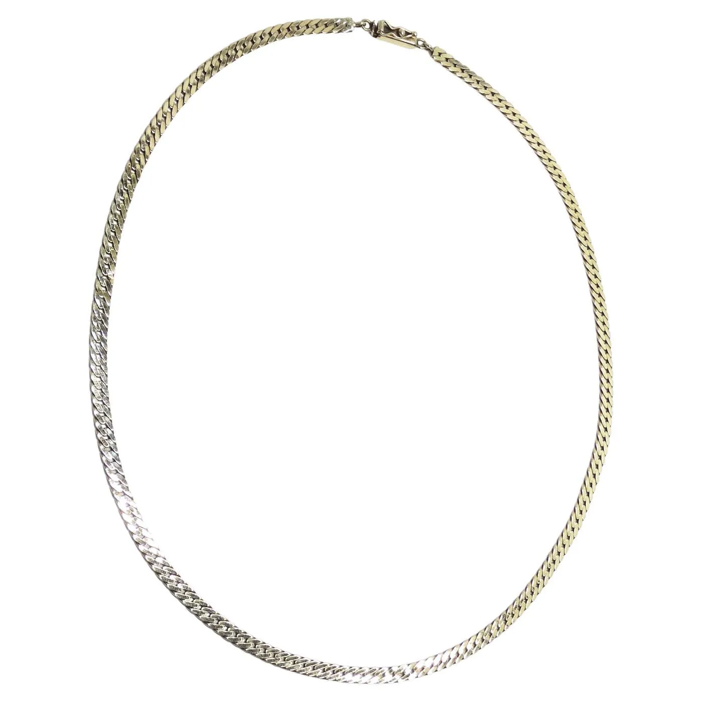 14K Solid Gold 1980s Chain Necklace