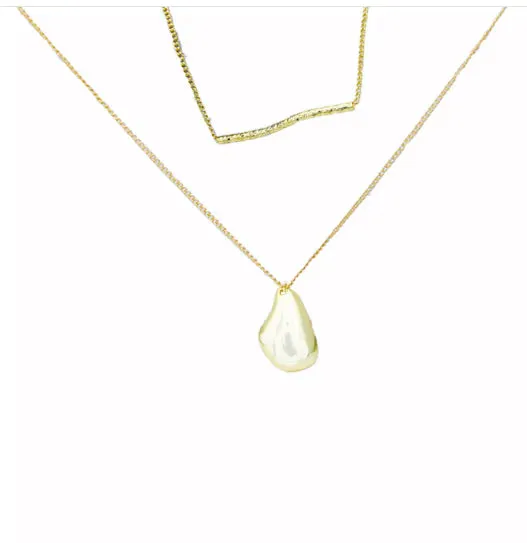 2 Piece Set Waterdrop Gold Necklaces
