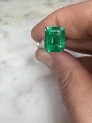 2.27 CARAT EMERALD CUT NATURAL VIVID GREEN EMERALD LOOSE GEMSTONE. 2.27 CT VIVID GREEN ZAMBIA BY MIKE NEKTA NYC