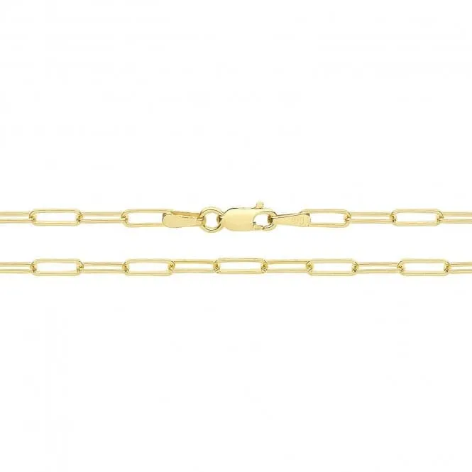 9ct Yellow Gold Paperclip Chain 045