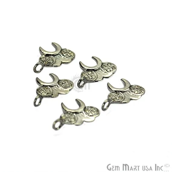 Alien Shape Diamond Charms Pendant, 12x8mm 925 Sterling Silver Pave Charms Pendant