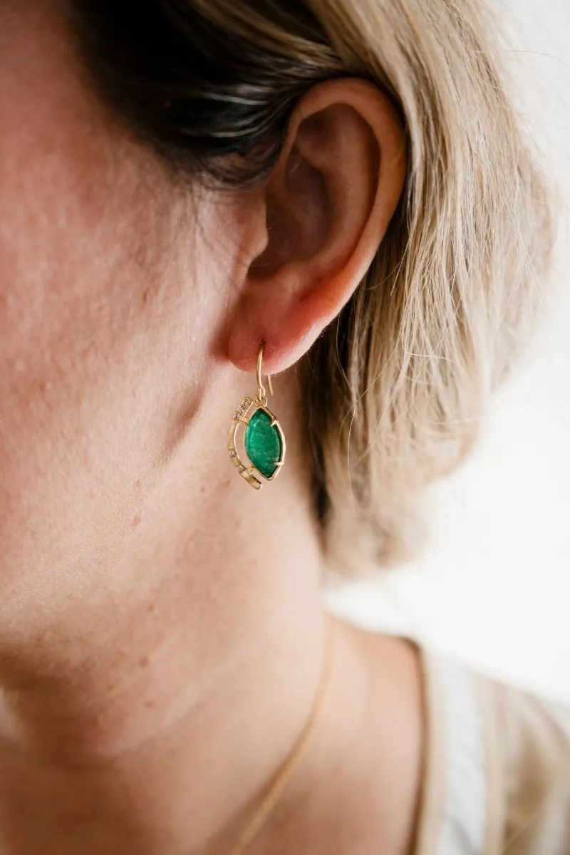 Amelia Earrings in Emerald