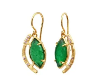 Amelia Earrings in Emerald