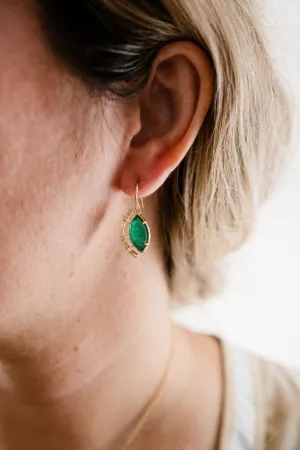 Amelia Earrings in Emerald
