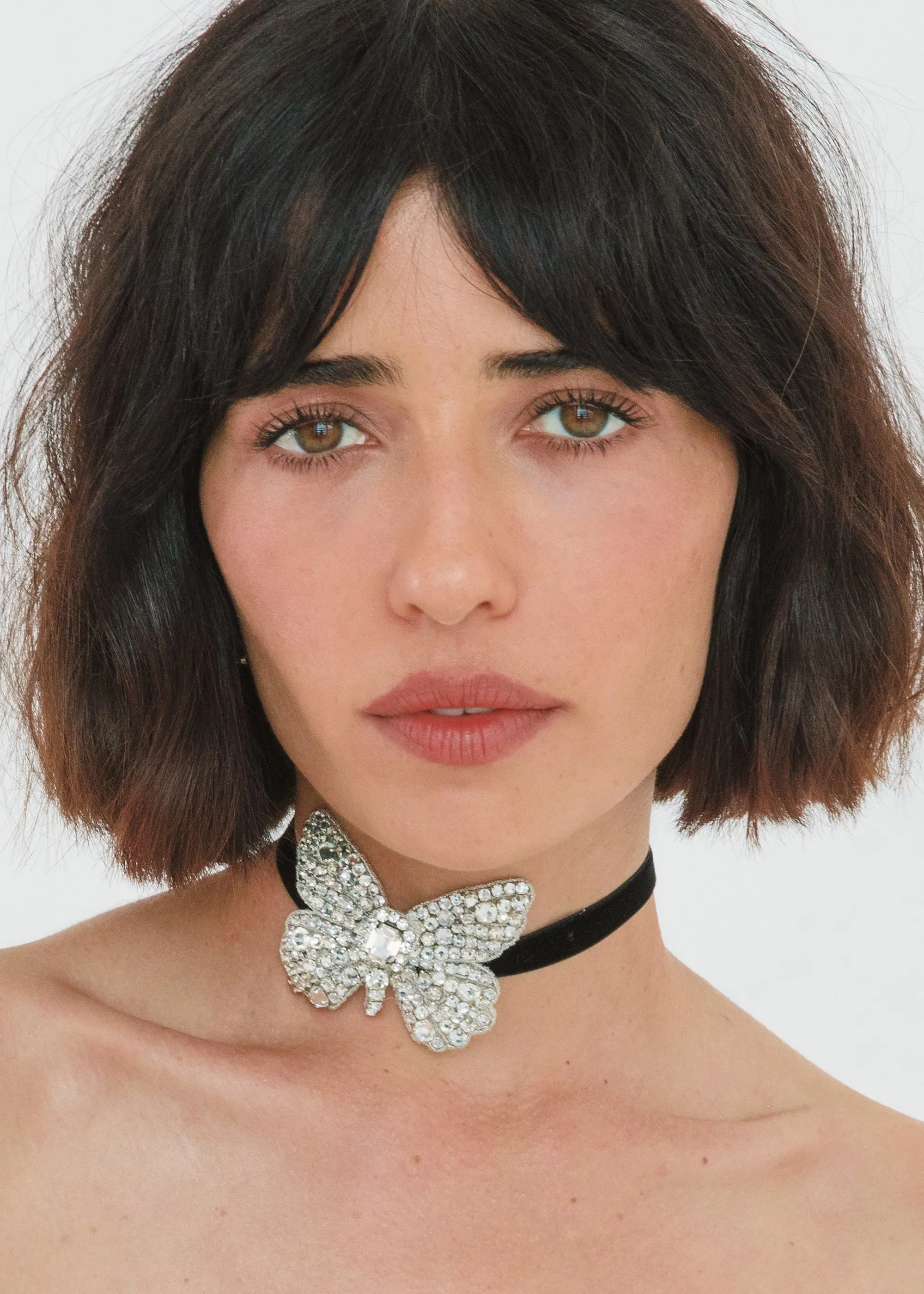 Avry Ribbon Tie -- Crystal