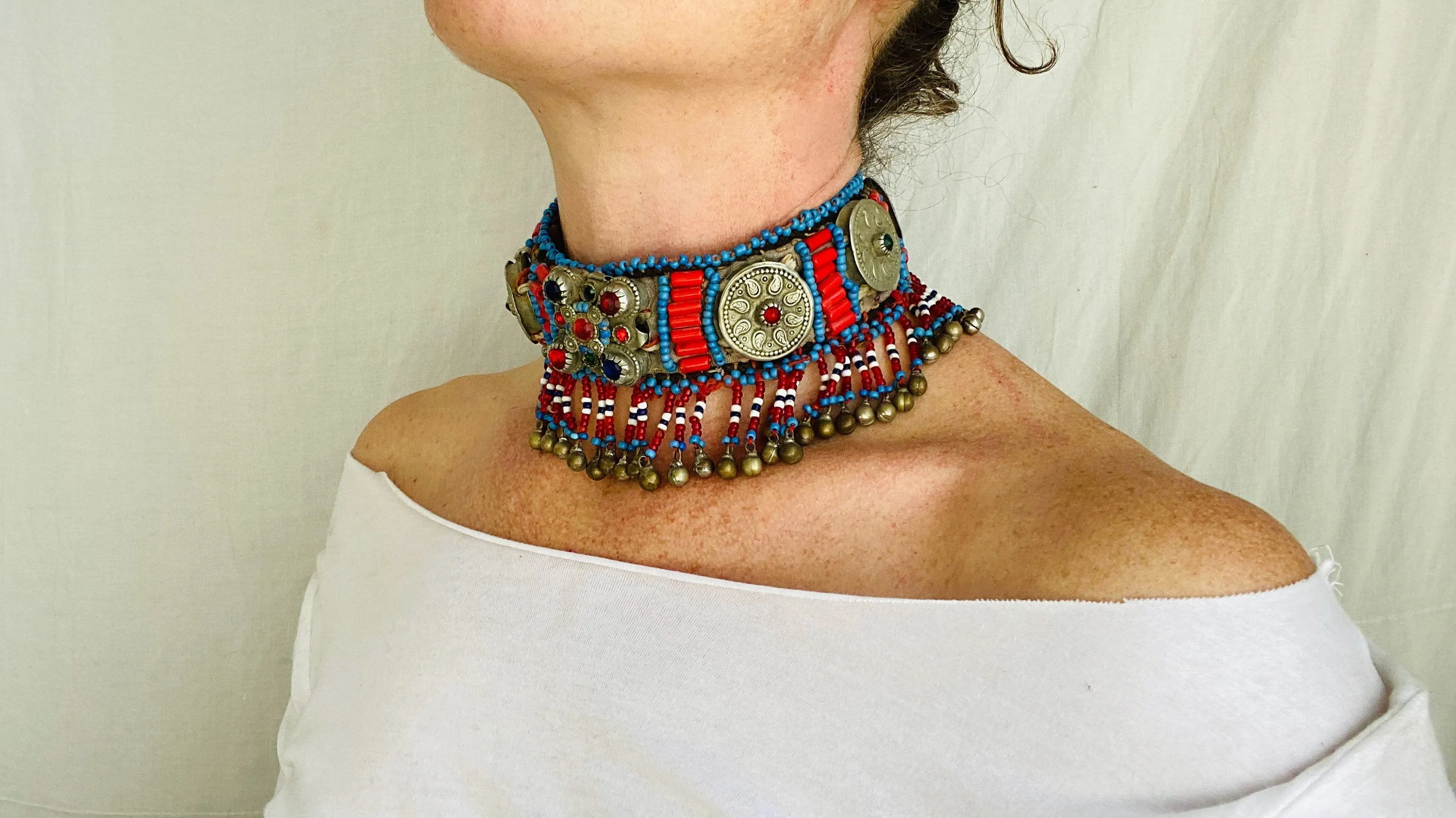 Balochi Tribal Beaded Necklaces .