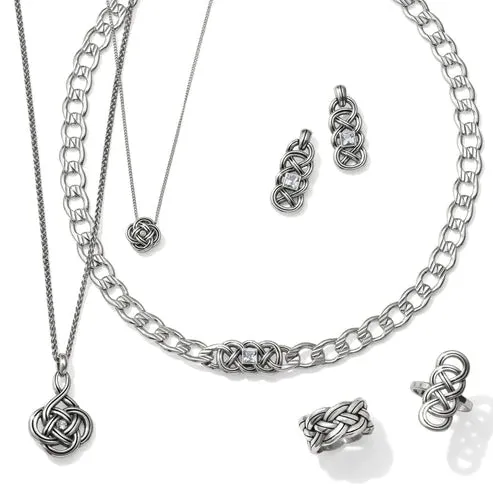 Brighton | Interlok Shine Necklace in Silver Tone