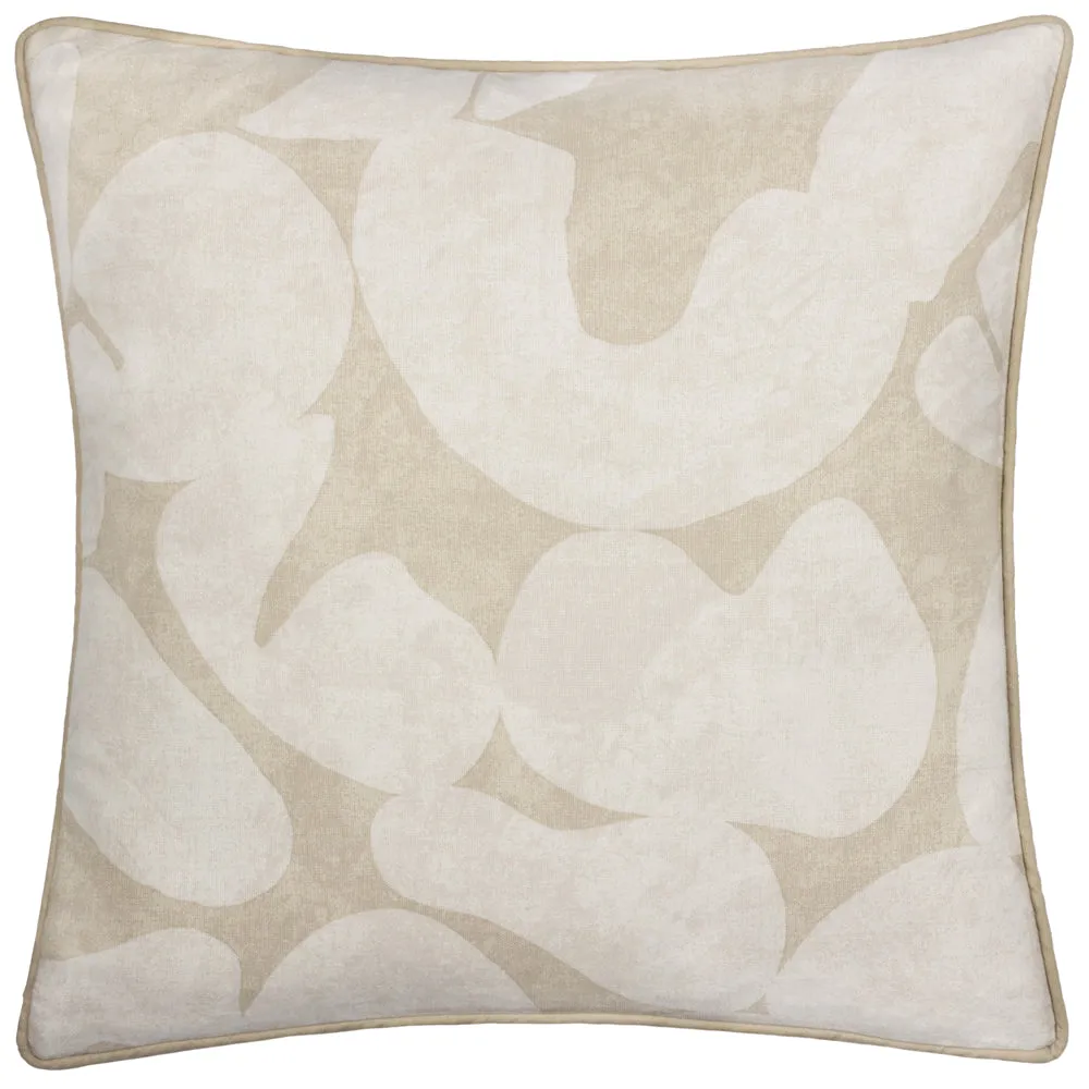 Brinn Abstract Piped Cushion Natural