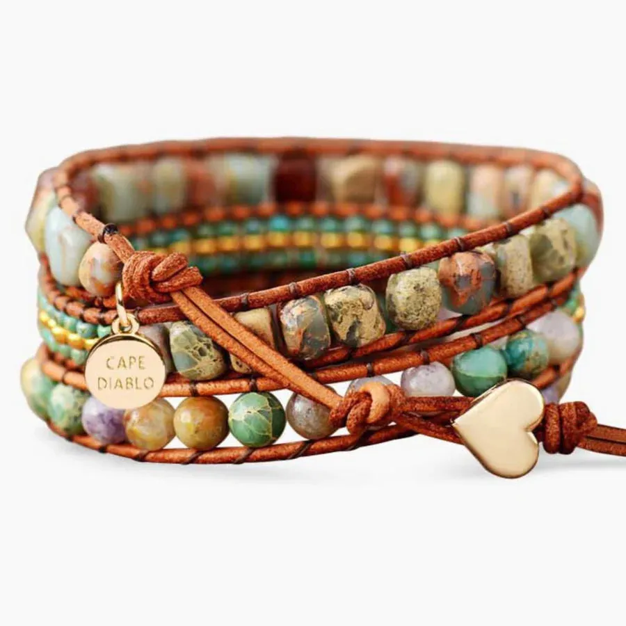 Cape Diablo - Beaded Wrap Bracelet, Bohemian Princess