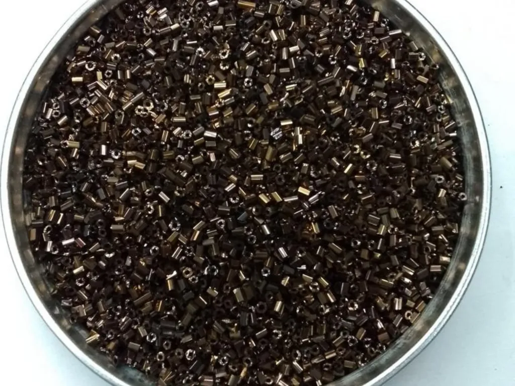 Dark Brown Metallic 2 Cut Glass Seed Beads- 2 mm (Wholesale)