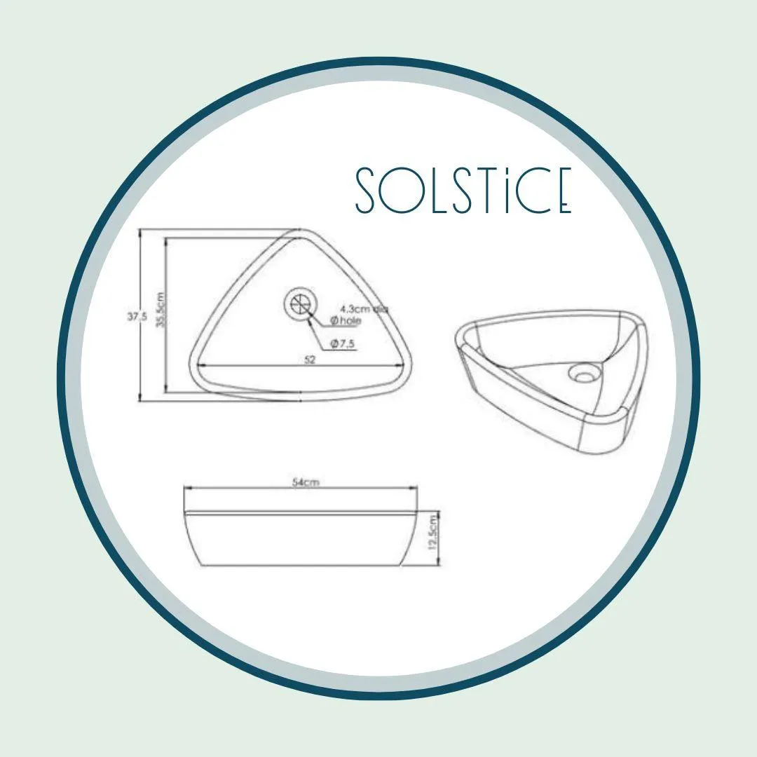 Deep Lagoon - Dark Blue Coloured Bathroom Basin - Select your shape