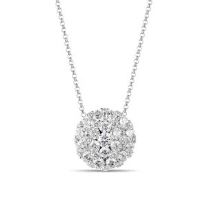 Diamond Cluster Round Pendant