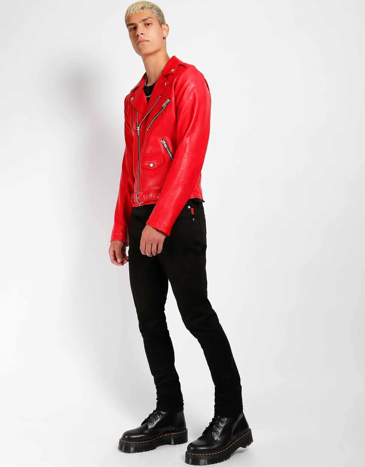 FAUX LEATHER CLASSIC RED MOTO