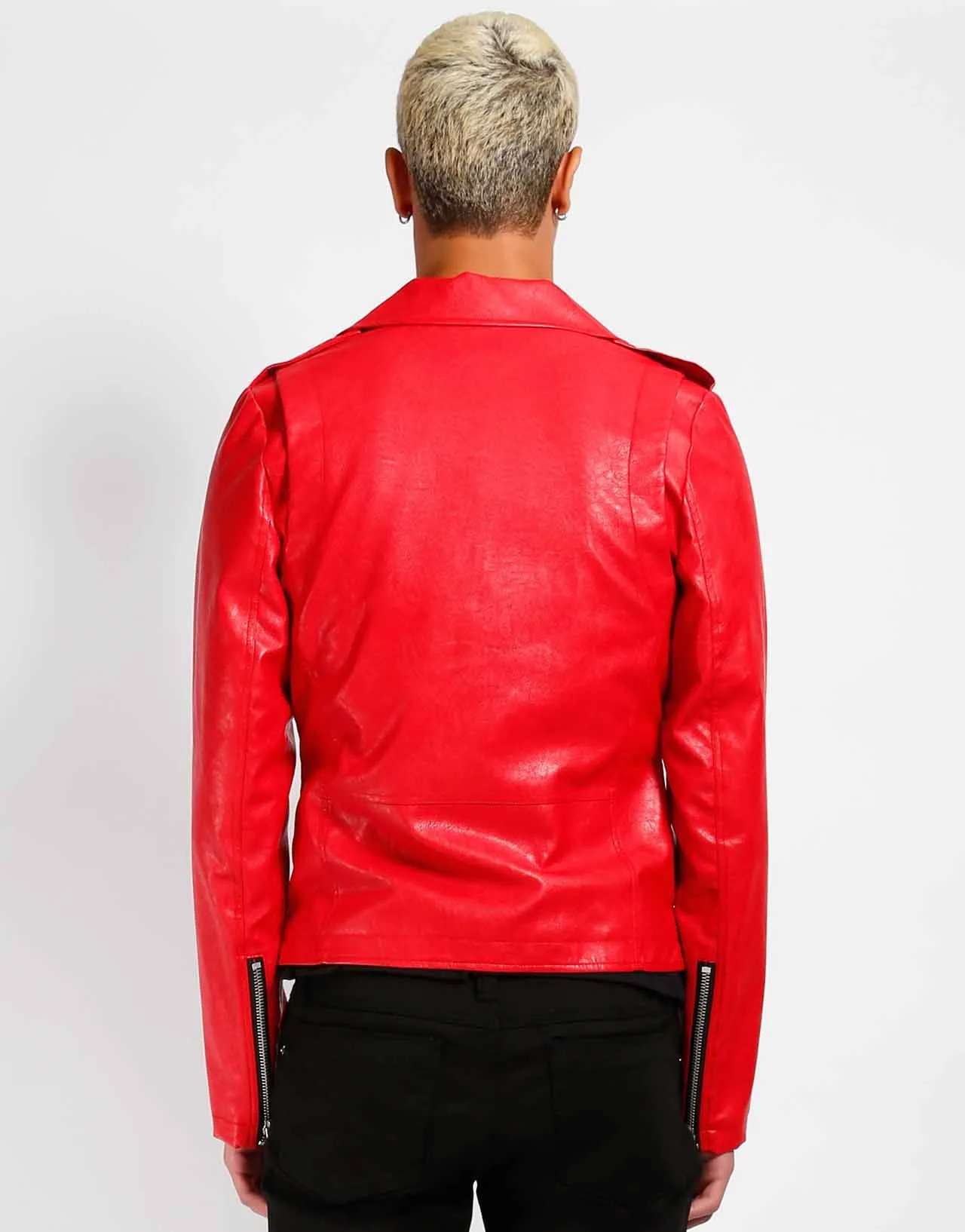 FAUX LEATHER CLASSIC RED MOTO