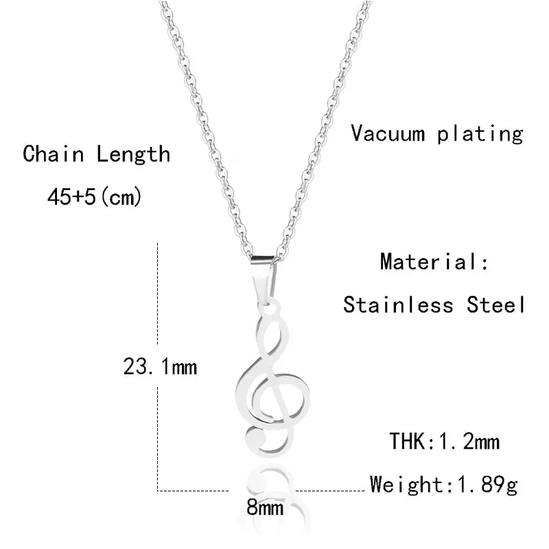 Funki Buys | Necklaces | Women's Hollow Musical Note Necklace