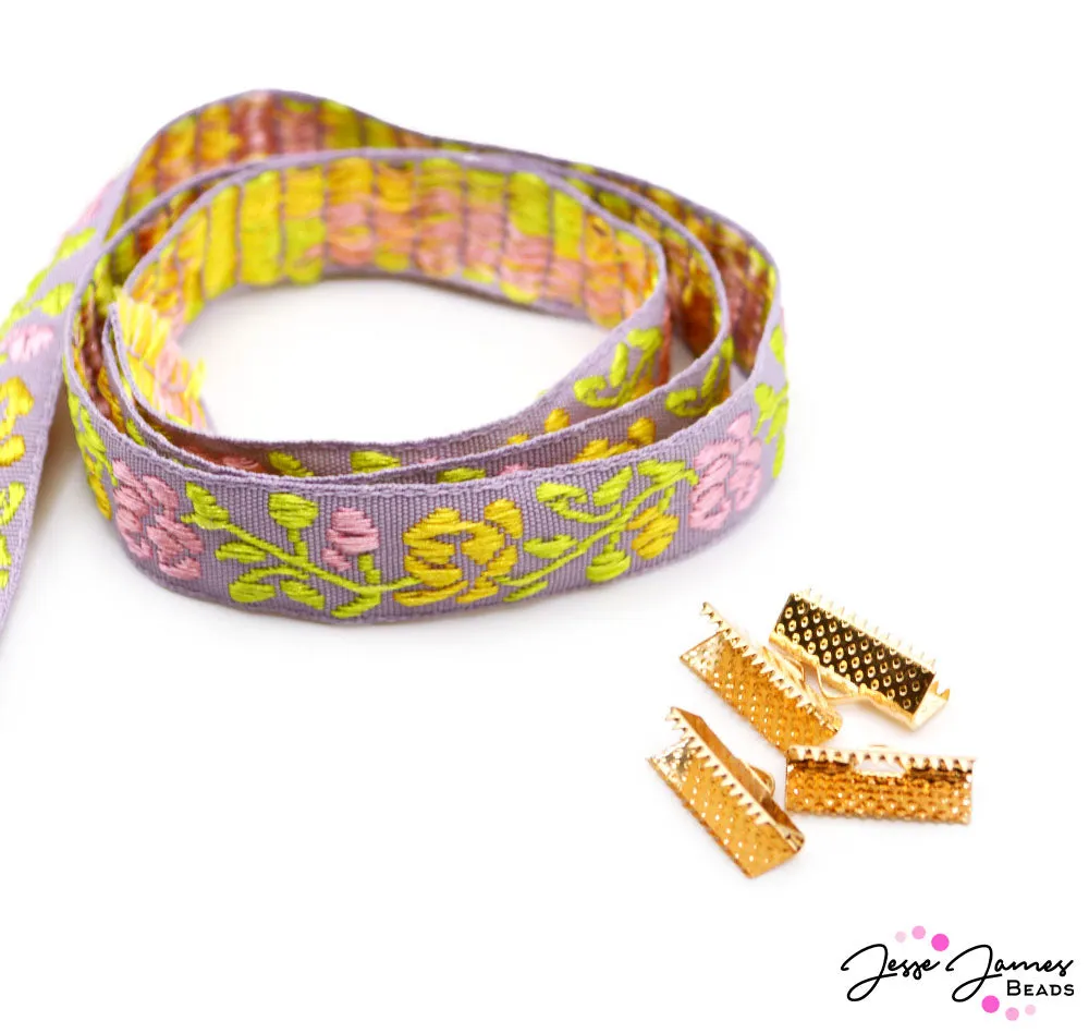 Gardens in Bloom Ribbon & Clasp Set