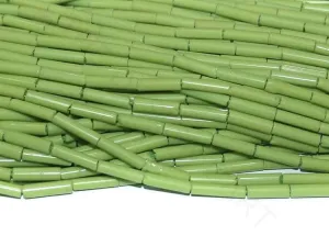 Green Pipe Beads