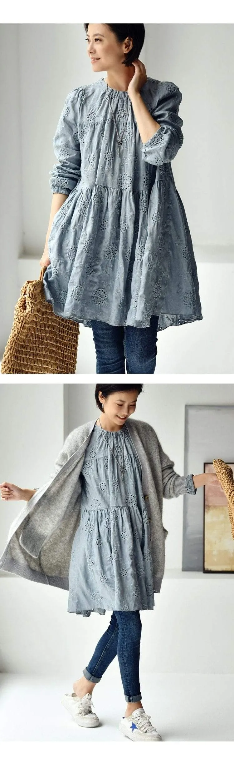 Literature Embroidered Long Sleeve Shirt