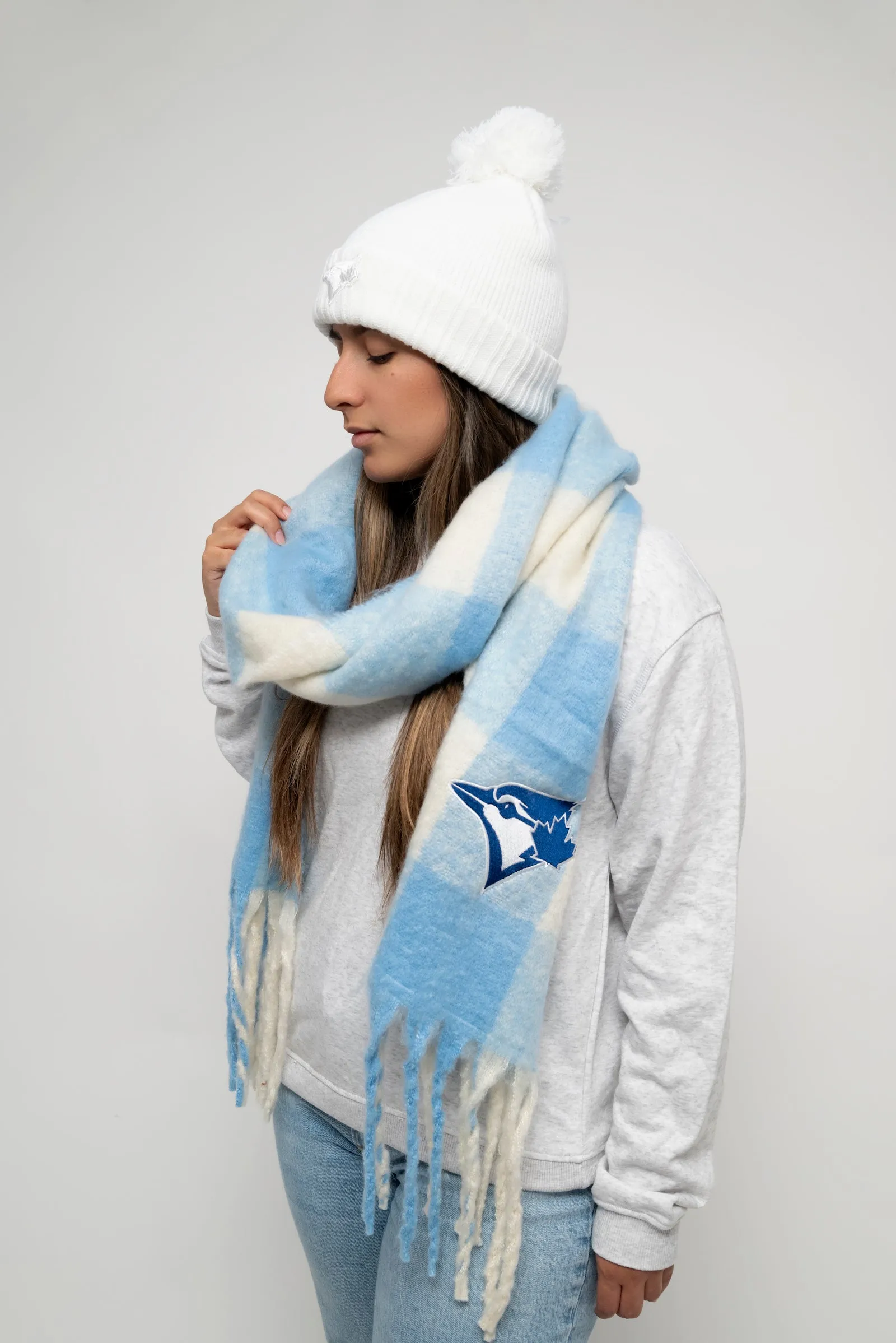 MLB Toronto Blue Jays Ladies Oversized Blanket Scarf