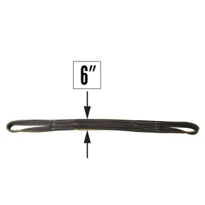 Nylon Lifting Sling - Reversed Eye - 6" x  4' - 1-ply