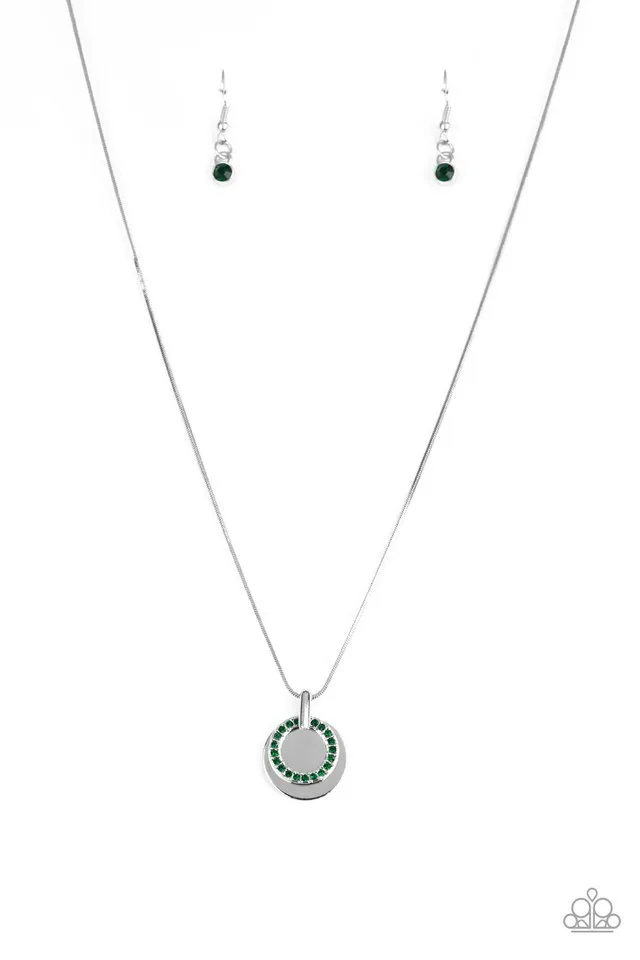 Paparazzi Necklace ~ Front and CENTERED - Green