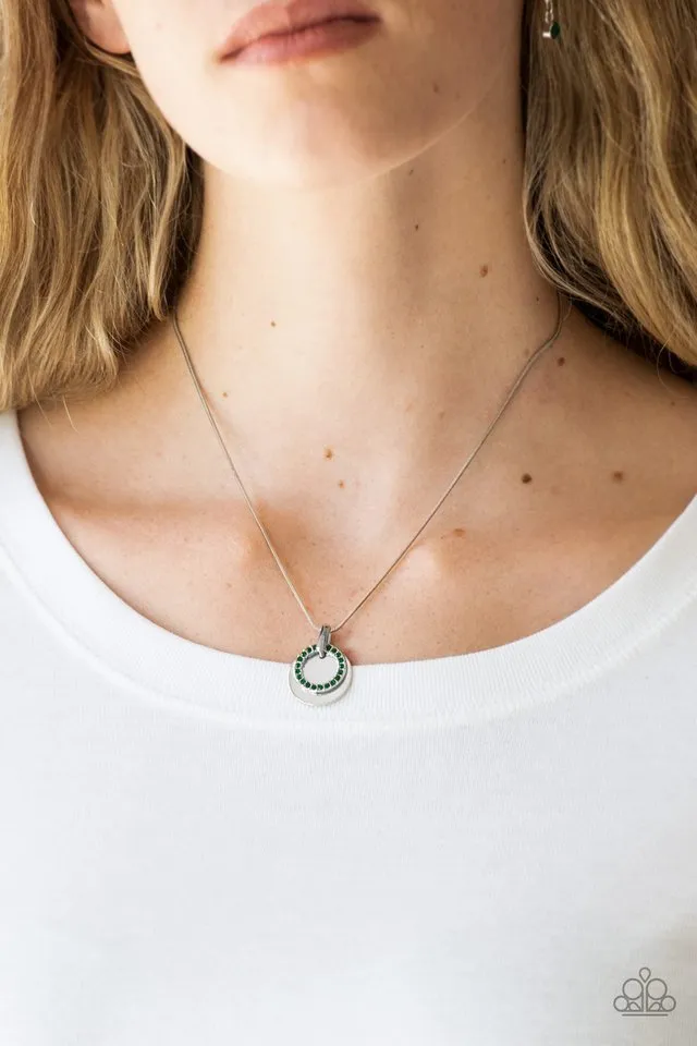 Paparazzi Necklace ~ Front and CENTERED - Green