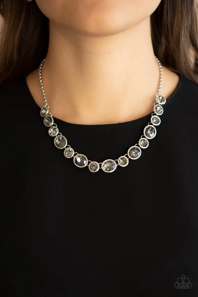 Paparazzi Necklace ~ Girls Gotta Glow - Silver