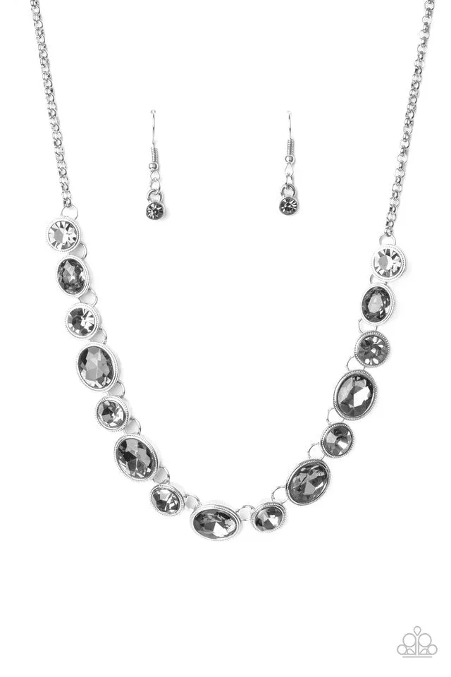 Paparazzi Necklace ~ Girls Gotta Glow - Silver