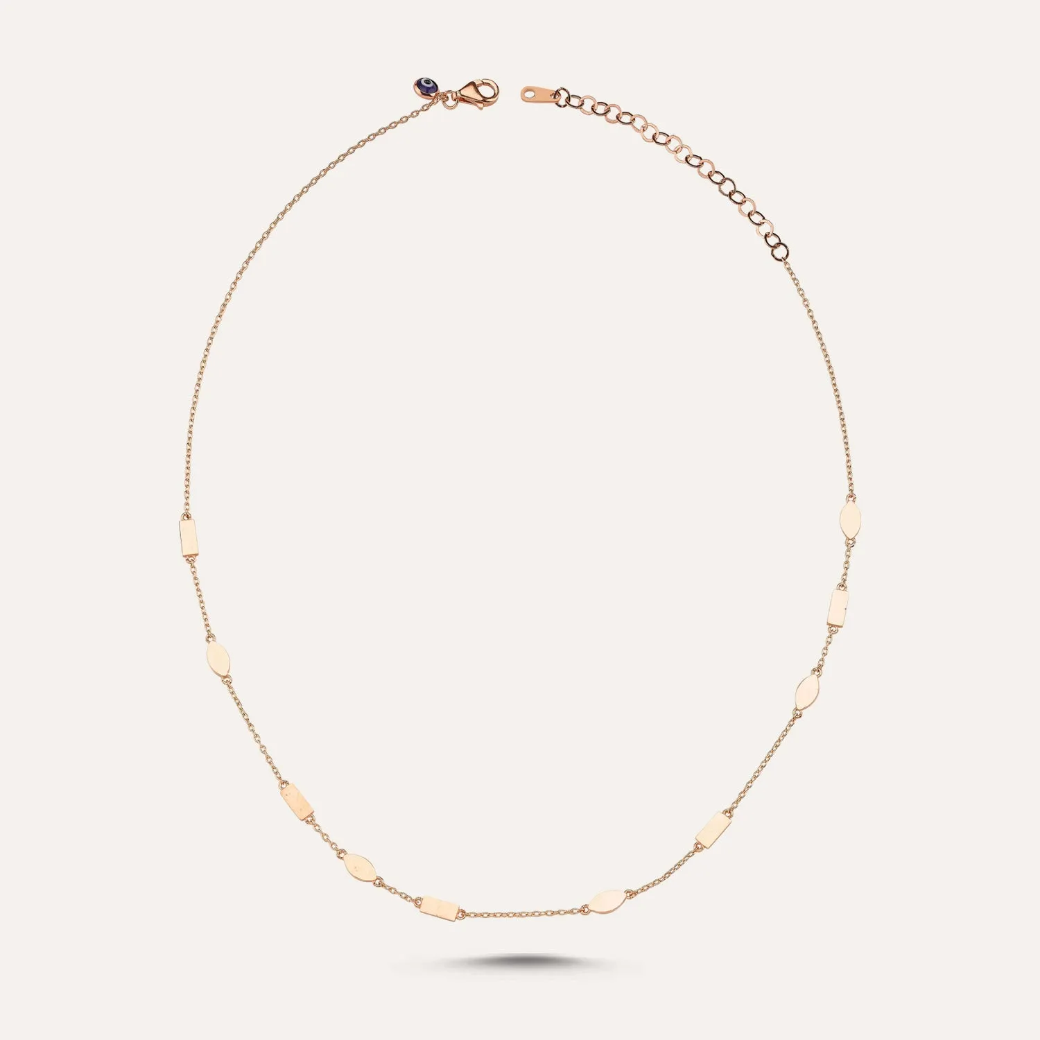 Plain Mixed Geometric Necklace