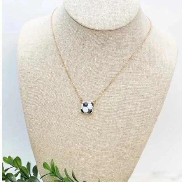 Printed Sports Pendant Necklaces