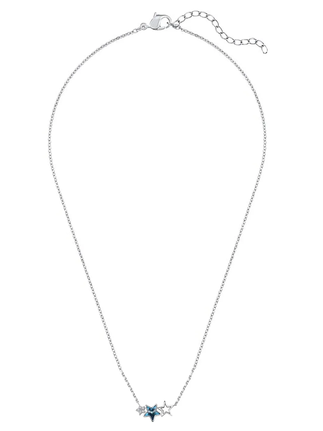 Raajsi by Yellow Chimes 925 Sterling Silver Necklace for Women & Girls Pure Silver Blue Crystal Star Pendant for Women | Birthday Gift for Women & Girls Anniversary Gift for Wife | With Certificate of Authenticity & 925 Stamp