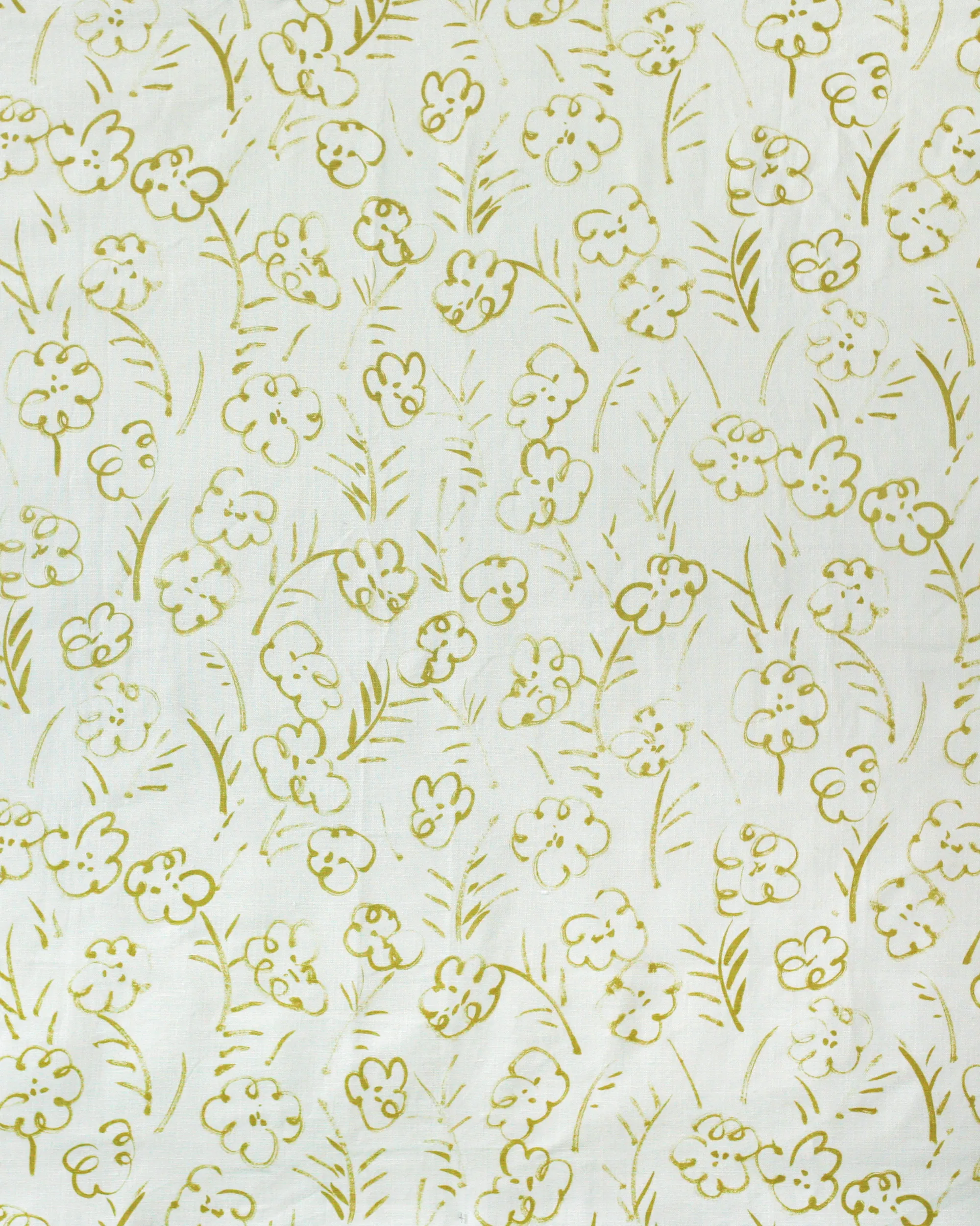 Roses Fabric in Mint/Chartreuse