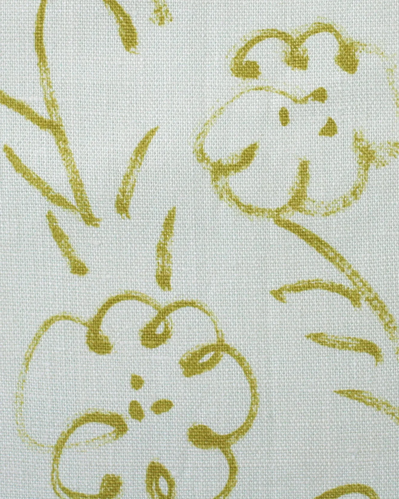 Roses Fabric in Mint/Chartreuse