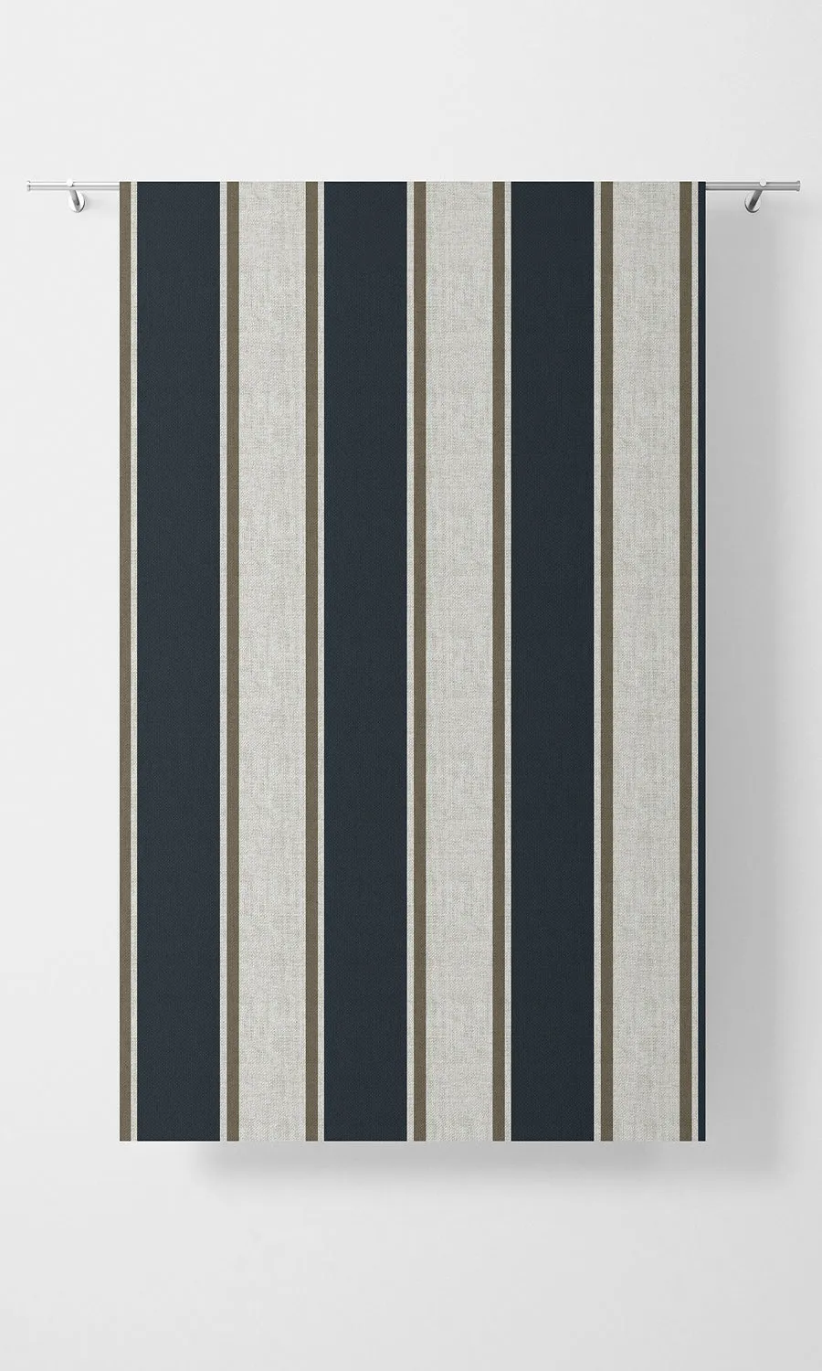 'Shipside Admiral' Geometric Print Roman Shades (Navy Blue/ Brown)