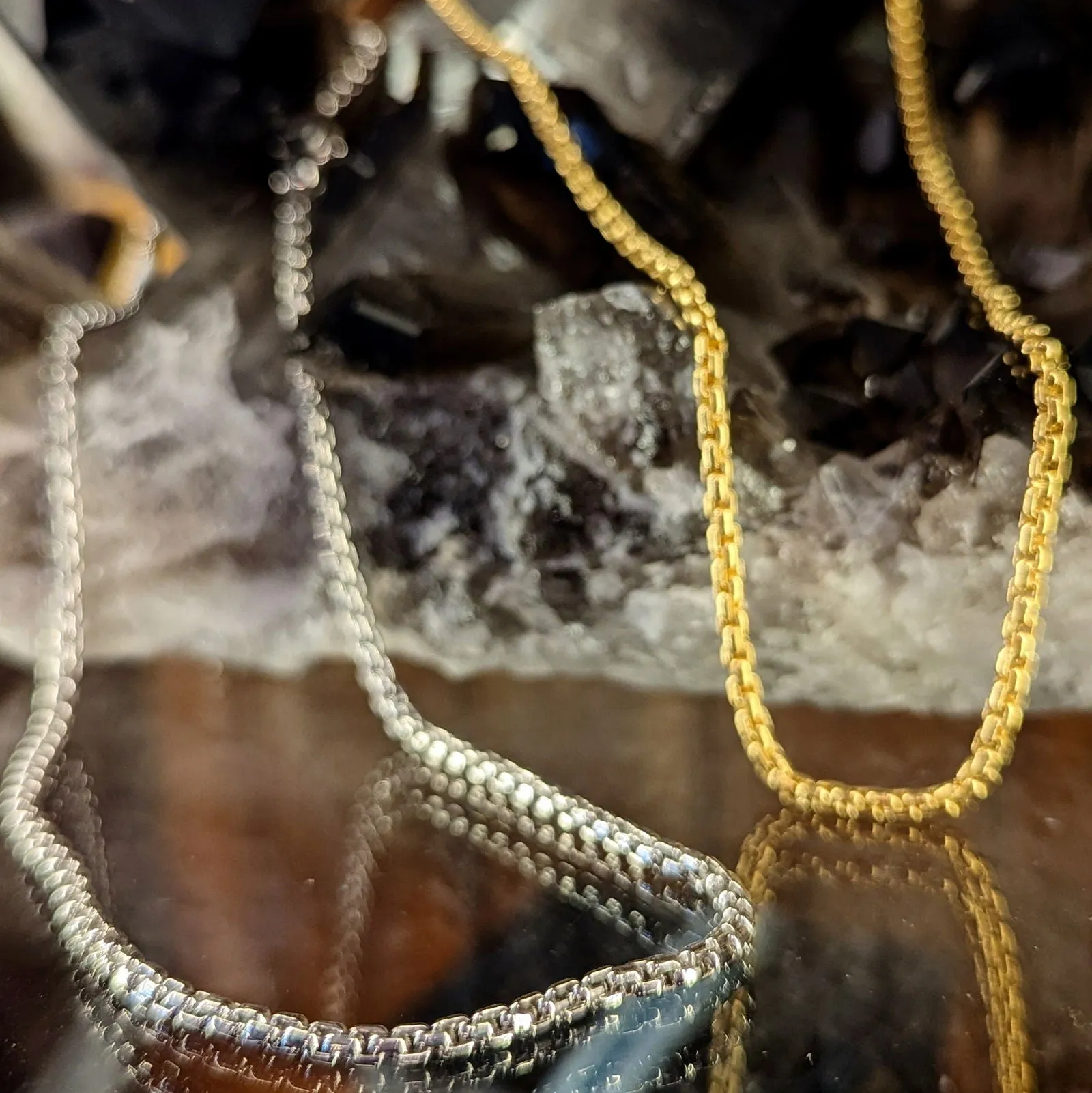 Silver or Gold Plated Box Chain