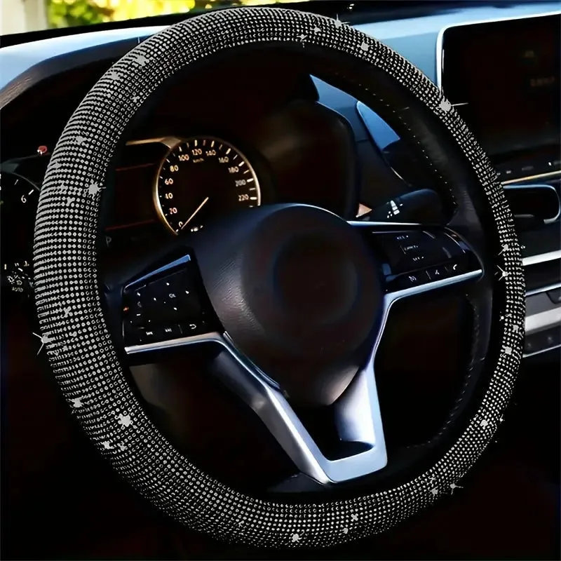 Sparkling Diamond Steering Wheel Cover