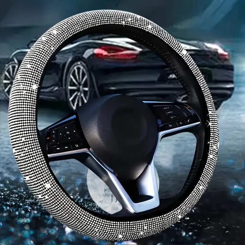 Sparkling Diamond Steering Wheel Cover