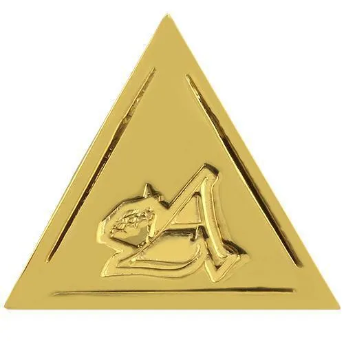 Sterling Silver Yellow Gold Plated Triangular Semi-Precious Crystal Emerald Pendant 13.00 Ctw