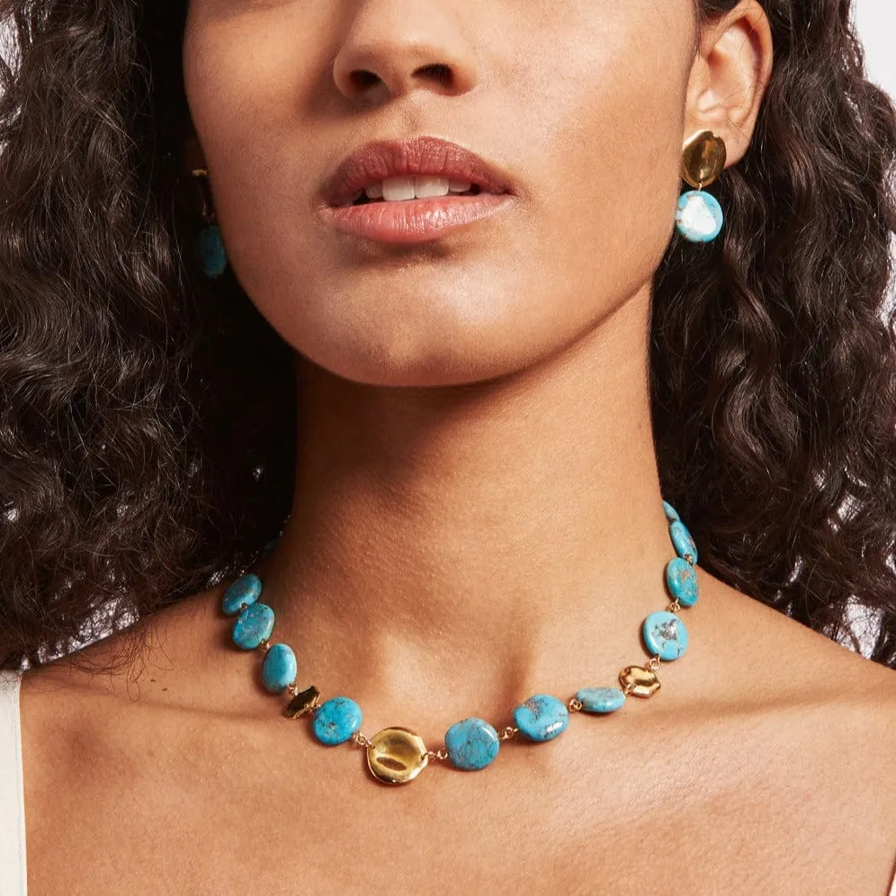 Turquoise Coin Necklace