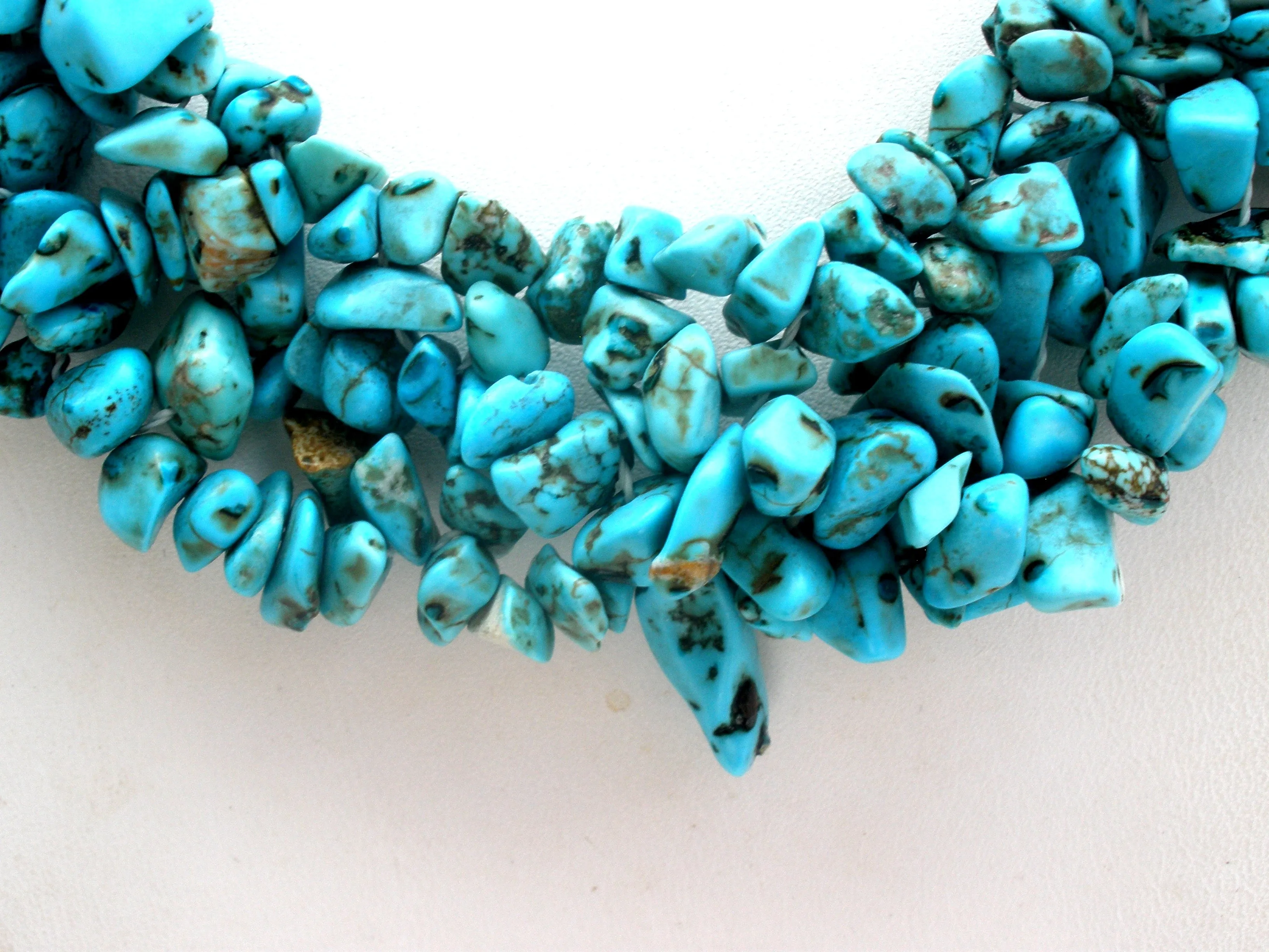 Turquoise Nugget Collar Necklace 22" Premiere