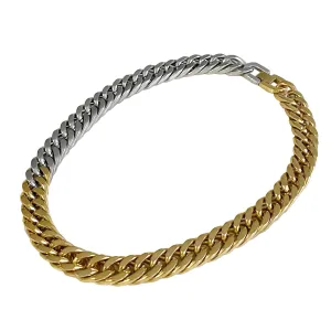 Two-tone Cuban Chain Chocker Necklace